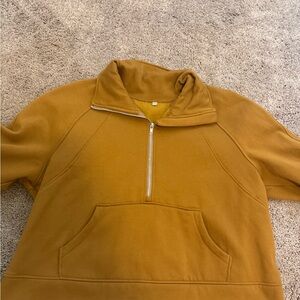 Amazon Women's Half-Zip Pullover Hoodie - brown